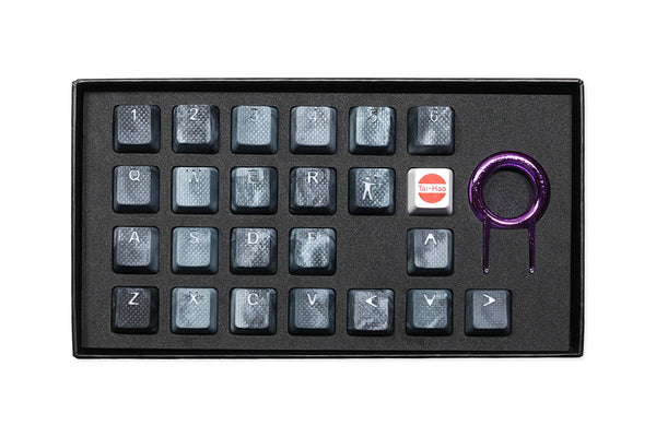Taihao Rubber Keycap Set Gaming Rubberized Doubleshot Keycaps Mark II Four Divine Beasts MX OEM Profile Shine-through Set