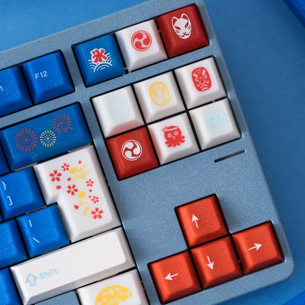 Domikey X JOE Summer Festival Keycap Cherry Profile Natsu Matsuri keycap ABS Doubleshots Keycap Silk Screen for mx keyboard