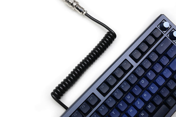 LOOP PU Aviator Connector Cable USB A to type C GX16 Aviation For Mechanical Keyboard Handmade PU RGB Breathing Light