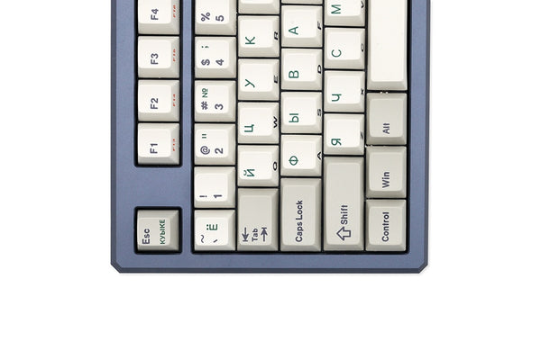 MXRSKEY Cherry Profile Retro Cyrillic Dye Subbed Keycap Set PBT Russian for keyboard 87 tkl 104 ansi xd64 bm60 xd68 BM87 BM65