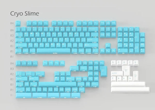 Hififox x Domikey Cyro Slime Cherry Profile ABS Doubleshots Keycap Set for keyboard BM60 CSTC75 BM65 BM68 Made68 EZ63 EZ60 スライム