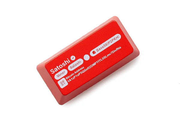 Novelty Shine Through Keycaps ABS Etched back lit black red Enter Backspace Space Satoshi Nakamoto Genesis Block Address
