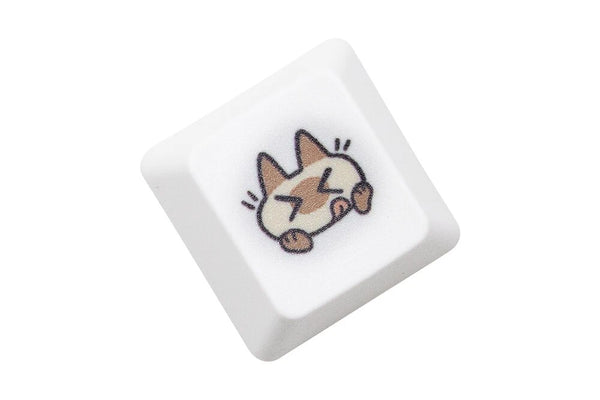 Cute Little Siamese cat Keycap  OEM Profile R1 R2 R3 Kitty Meme Keycap Dye Subbed keycaps for mx stem Gaming Mechanical Keyboards