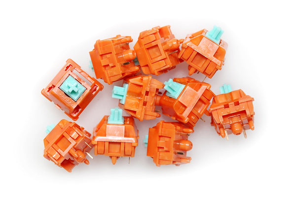 Tecsee Carrot Switch Tactile 68g for Gaming Mechanical Keyboard PME POM Selected Spring Factory Lubed 60M Orange Cyan 5Pin
