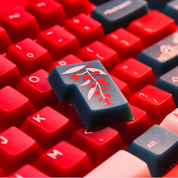 PC Red Bean Cherry Profile PC Silk Screen Keycap Set for keyboard BM60 CSTC75 BM65 BM68 Made68 EV63 EZ63 EZ60 VGN75 Wooting 60he