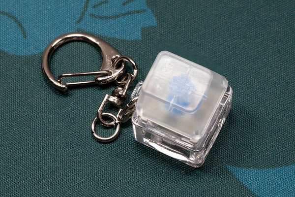 Keychain Switch Tester for Gaming Mechanical Keyboard with Keychain Transparent or White Keycap with Switch Help Relax people