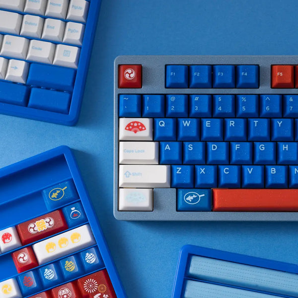 Domikey X JOE Summer Festival Keycap Cherry Profile Natsu Matsuri keycap ABS Doubleshots Keycap Silk Screen for mx keyboard