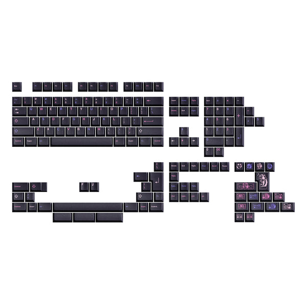 TUT Lofi Dye Sub Keycap Set thick PBT Cherry Profile for keyboard 87 tkl 104 ansi xd64 bm60 xd68 xd84 BM87 BM65