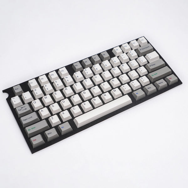 taihao Retro ABS double shot keycaps for diy gaming mechanical keyboard oem profile White ISO 1.75u shift