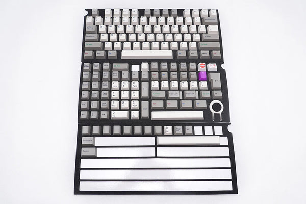 taihao Retro ABS double shot keycaps for diy gaming mechanical keyboard oem profile White ISO 1.75u shift