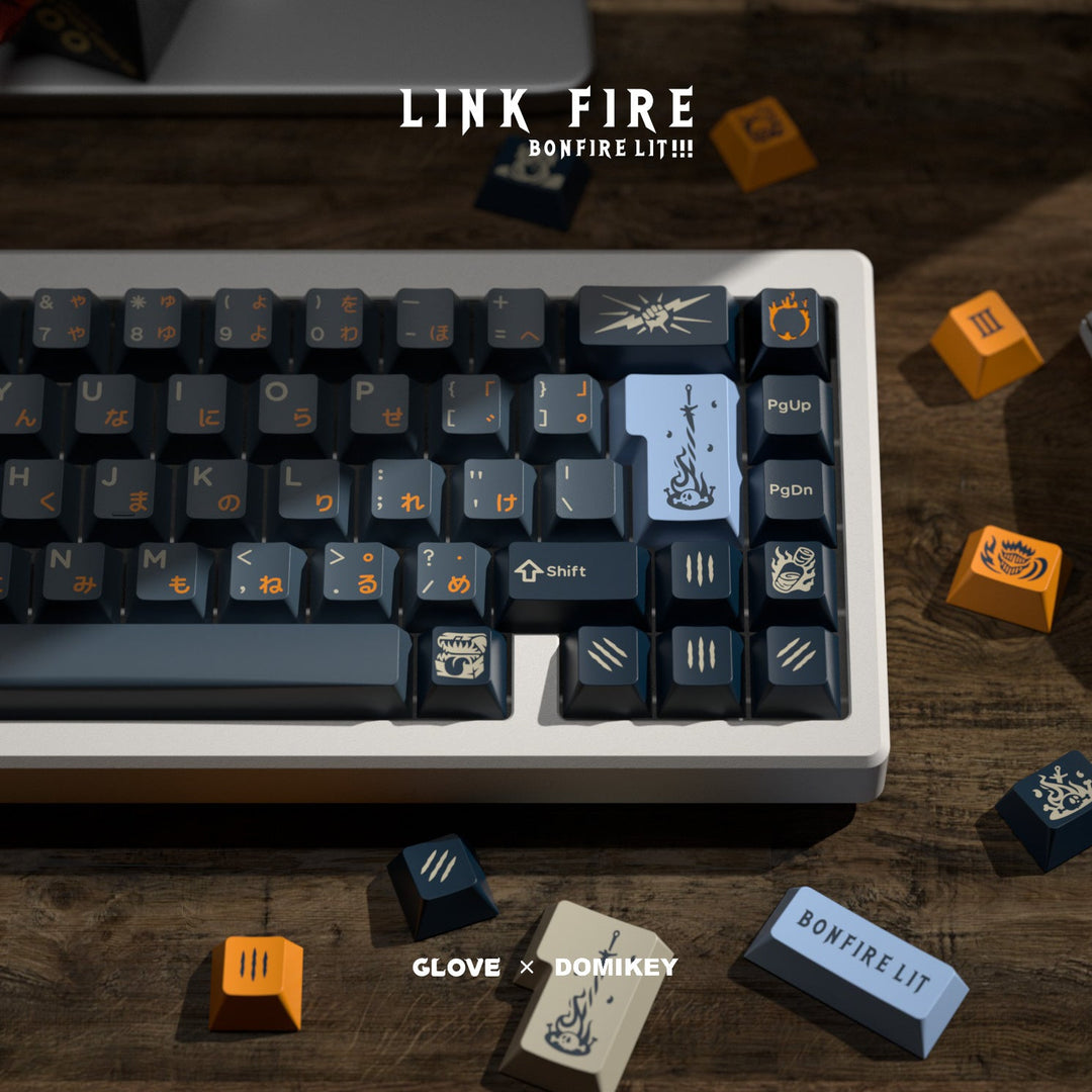 [GBEXTRAS]Domikey x GLOVE Link Fire Cherry Profile Keycaps Novelty ABS ...