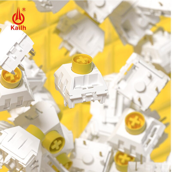 Kailh Fried Egg V2 Switch RGB SMD Linear 60g Switches For Mechanical keyboard mx stem 5pin pom Self lubricating Yellow