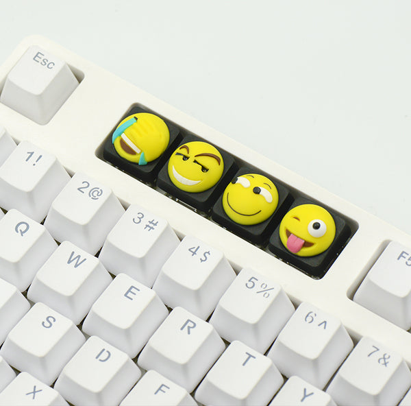 [CLOSED][GB] Novelty Emoji smiley artisan resin keycap MX stem Chinese wechat emoji