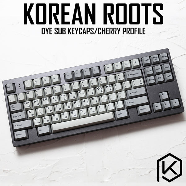 kprepublic 139 Korean root black font Cherry profile Dye Sub Keycap PBT - KPrepublic