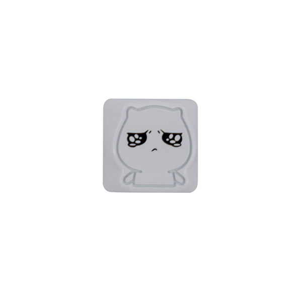 Holyoops Cute Meme Artisan Keycap CNC anodized aluminum Compatible Cherry MX switches Back lit Little Panda Zhazhahui