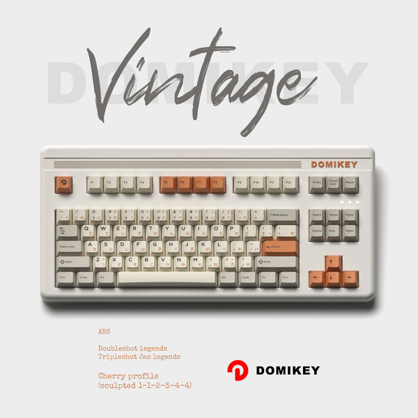 Domikey Vintage Cherry Profile Keycaps ABS Doubleshot MX Stem