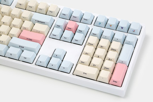 Cherry profile Dye Sub Front Print Keycap Set thick PBT baby dream beige light blue red colorway gh60 xd64 xd84 xd96 tada68