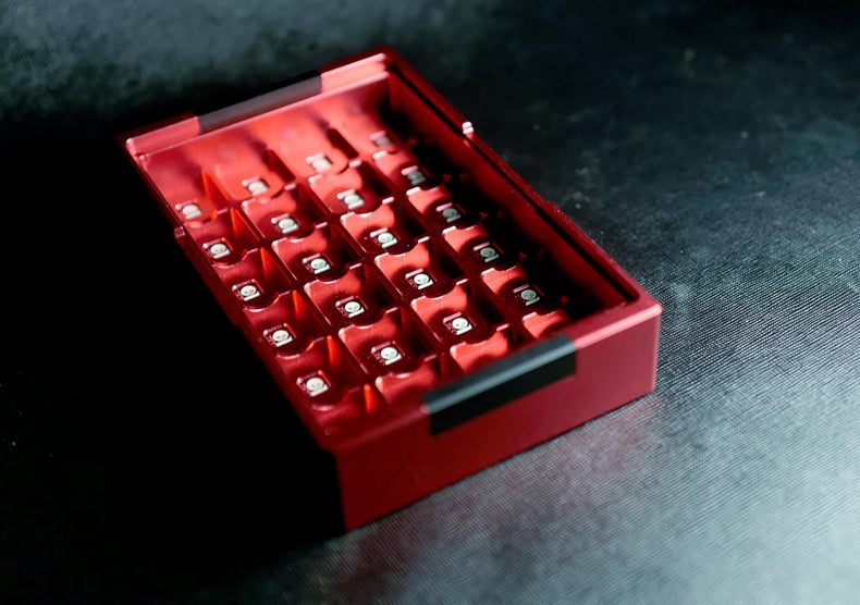 [END]JL Ti & Anodized Aluminum Keycaps box with RGB LED PCB+Magnetic t ...