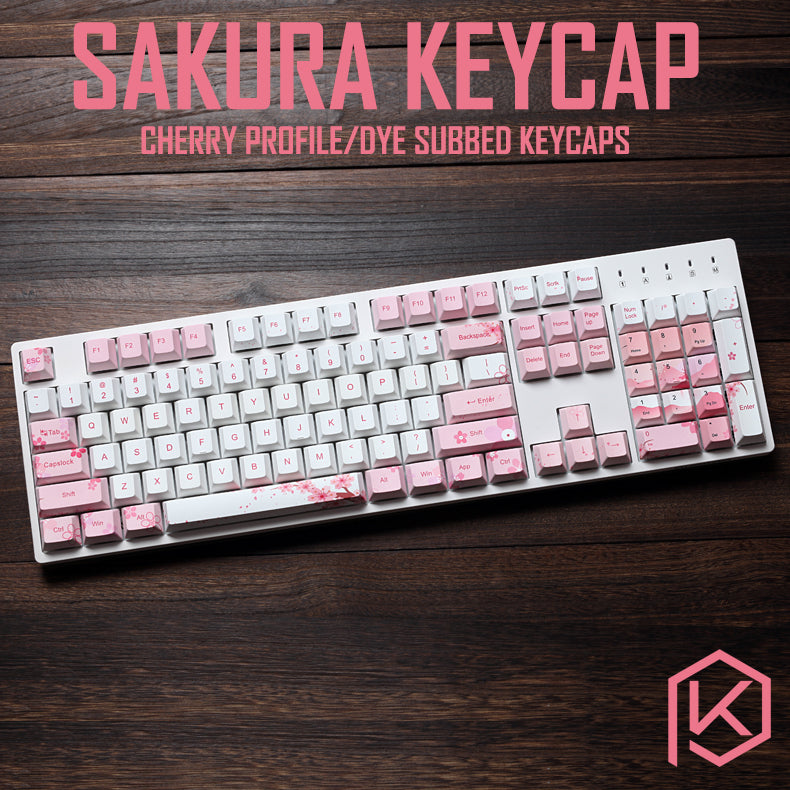 Womier PBT Keycaps, Cherry Profile Side Print Keycap 60 75 100 Por