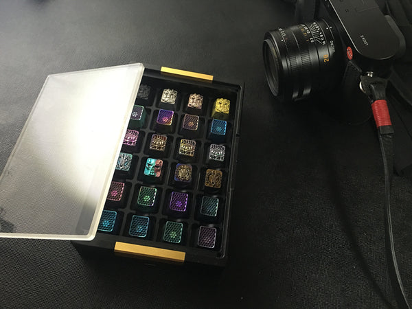 [END]JL Ti & Anodized Aluminum Keycaps box with RGB LED PCB+Magnetic top cover - KPrepublic