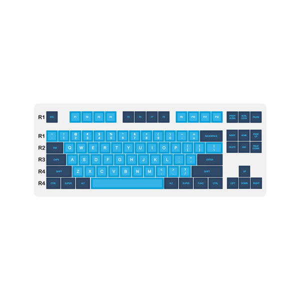 Domikey SA abs doubleshot keycap set Blue Wave 104 Kit