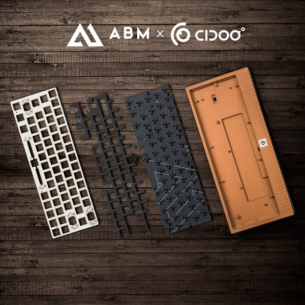 ABM64 Anodized Aluminum Mechanical Keyboard Kit 60% Hot Swappable Switch Bluetooth 5.0 2.4G Cable Mode RGB Led Type c