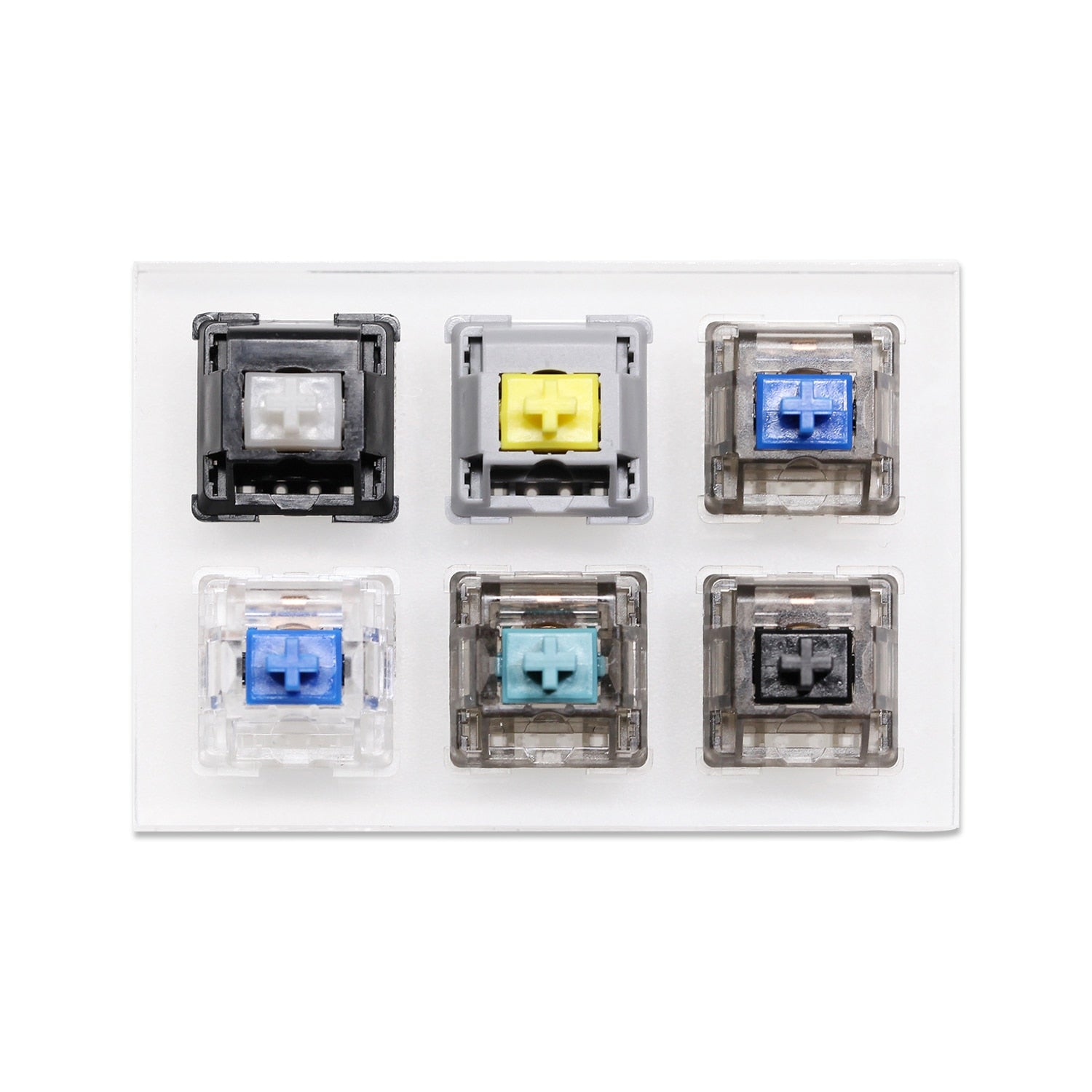 acrylic Switch Tester 4X4 clear housing base for cherry brown black red  blue tactile grey silver green nature white clear rgb