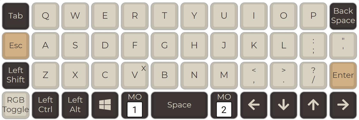 bm40 rgb 40% hot swap Custom Mechanical Keyboard PCB qmk underglow typ ...