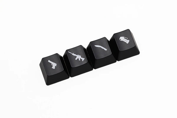 Novelty Shine Through Keycaps ABS Etched light Shine-Through cf crossfire gaming shortkey arrow key black red color wasd r4 r1