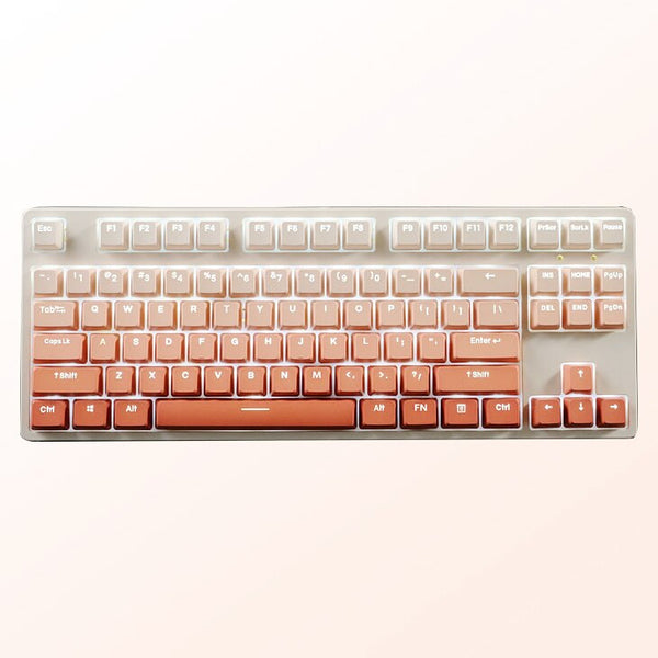Cheek Color Orange Gradient Keycap Dip Dye Doubleshots PBT for keyboard 87 tkl 104 bm60 xd68 CSTC75 BM87 BM65 CSTC75 VN96