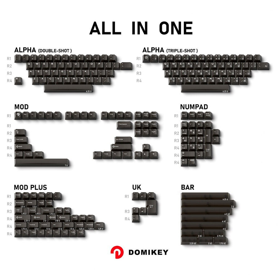 Domikey Obsidian WOB Cherry Profile abs doubleshot backlit keycap for ...