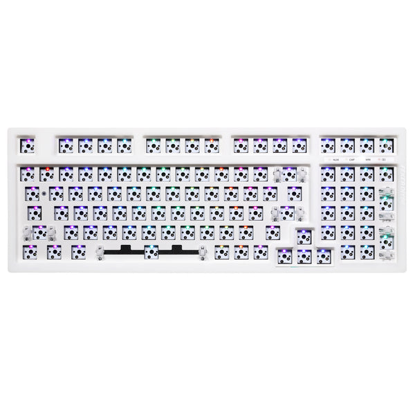 Feker 98 3 Mode Wireless 98% Mechanical Keyboard kit hot swappable switch lighting effects RGB led type c 2.4G BT