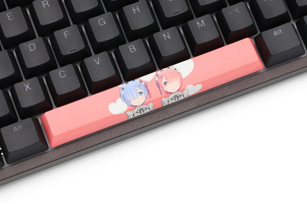 Novelty allover dye subbed Keycaps spacebar pbt Hatsune Miku and Rem Ram