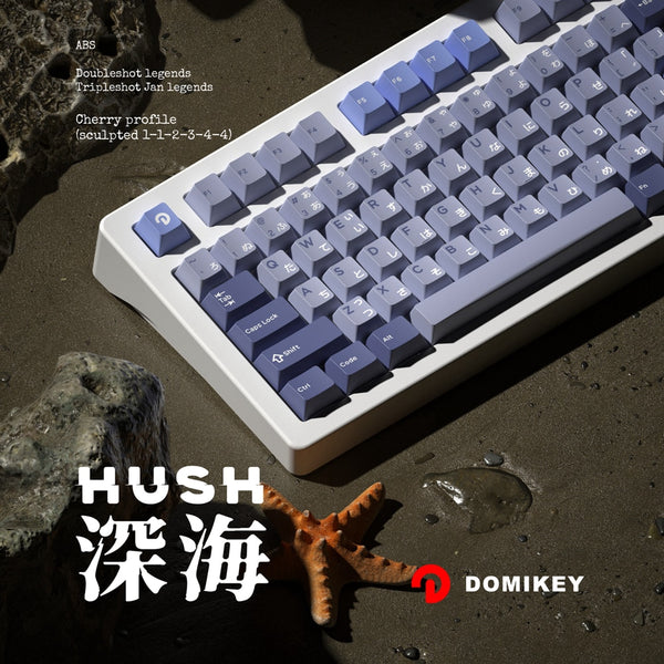 Domikey Hush Deep Sea Cherry Profile abs doubleshot keycap for mx keyboard poker 87 104 xd64 xd68 xd84 BM60 BM65 BM68 BM80