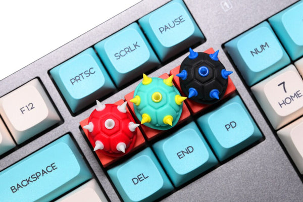 turtle with spikes Spiny handcraft Resin artisan keycaps for mx stem mechanical keyboards Yellow red green black blue White