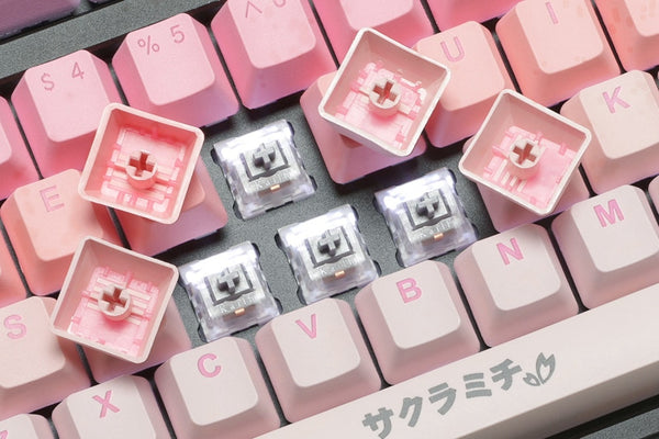 taihao Sakura Michi pbt doubleshot keycaps diy gaming mechanical keyboard Backlit oem
