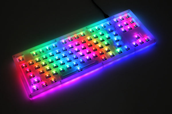 Womier 87 key K87 Mechanical Keyboard kit 80% TKL PCB hot swappable switch support lighting effects RGB switch led