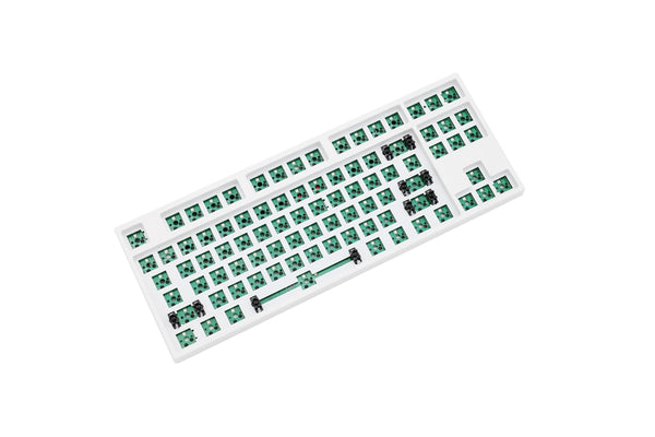 80% MKB87 TKL 87 key dual mode bluetooth White Mechanical Keyboard kit type c hot swappable switch lighting effects RGB switch