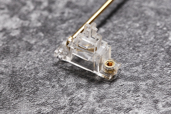 Everglide Transparent Gold Plated Pcb screw-in Stabilizer for Custom Mechanical Keyboard