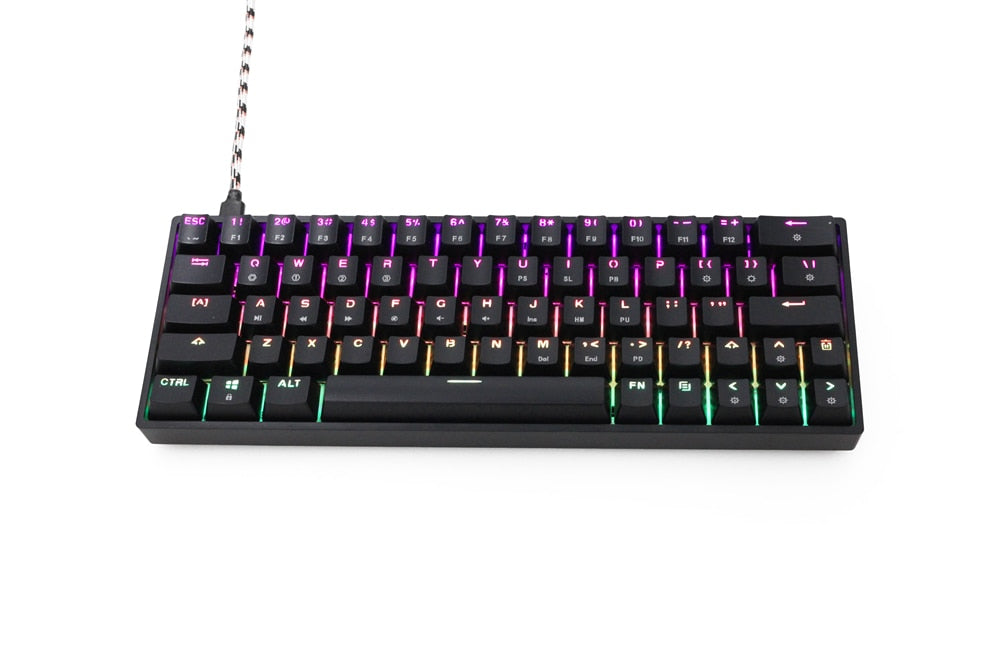 sk64 60% custom mechanical keyboard rgb optical switch leds hot