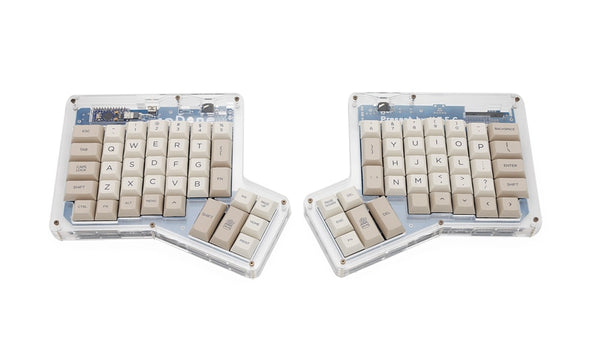 dsa pbt dye subbed keycaps Infinity ErgoDox Ergonomic Keyboard light beige grey