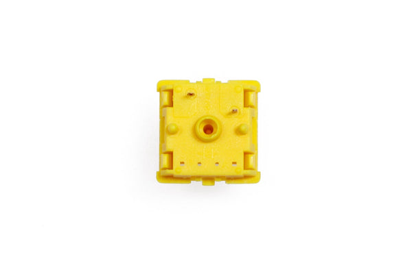 Gateron CAP Gold Switch V2 Extras 5pin RGB Linear 63g mx stem switch for mechanical keyboard 50m Gold Yellow with Acrylic Base Case