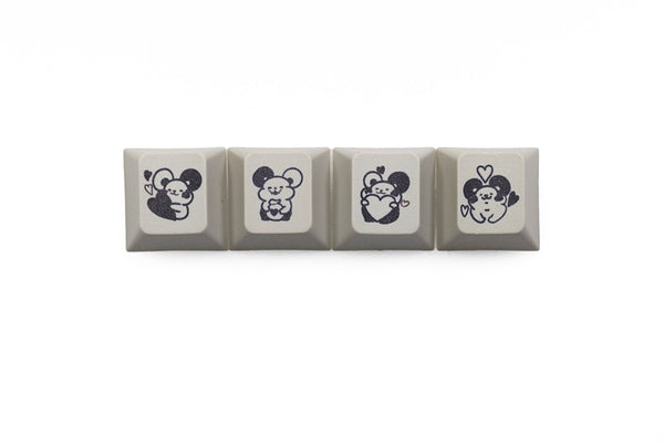 mStone Novelty cherry profile pbt keycap Dye Sub Good luck in the year of the rat Cute little mouse