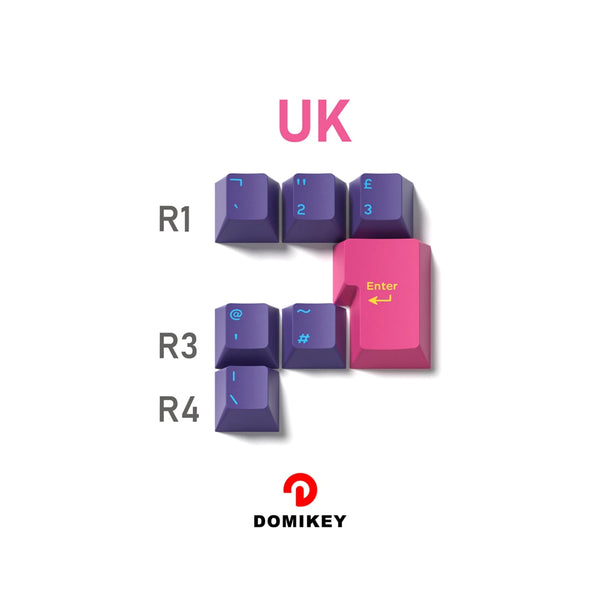 Domikey Pumper Cyber Punk Cherry Profile abs doubleshot keycap for mx keyboard poker 87 104 xd64 xd68 xd84 BM60 BM65 BM68 BM80