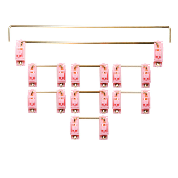 GKs Gold coated Pcb screw in Stabilizer pink blue mechanical keyboard