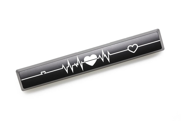 Novelty Shine Through spacebar ABS Etched Keycap light ECG electrocardiogram heart