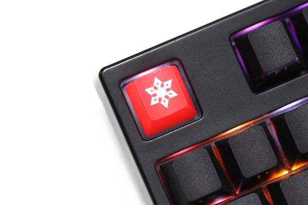 Novelty Shine Through Keycaps ABS Etched back lit black red r1 ESC Genshin elements Pyro Geo Dendro Anemo Hydro Cryo Electro