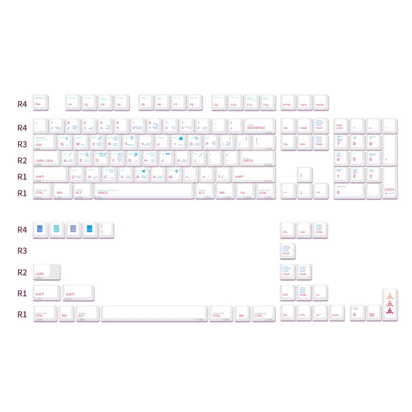 LOOP CAD Shortcut Key Hotkey Set Cherry profile Dye Sub Keycap Set thick PBT for keyboard gh60 xd60 xd84 tada68 87 104 BM60 BM65