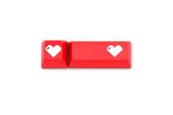 Domikey SA abs doubleshot keycap pixel heart red oem cherry profile