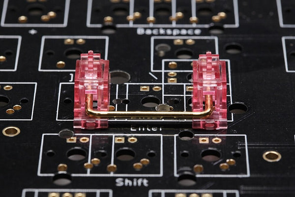 Everglide Pink Transparent Gold Plated Pcb screw in Stabilizer